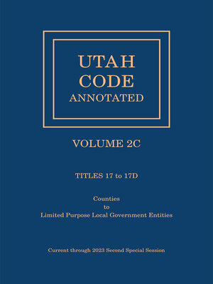 cover image of Utah Code Annotated